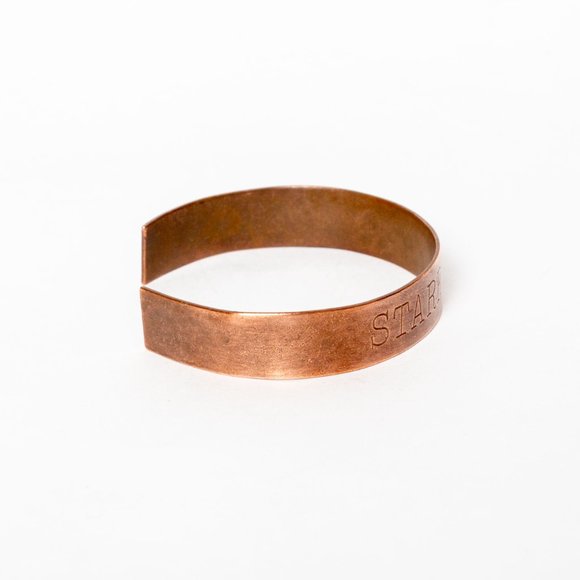 Copper Starry Eyed Stamped Bracelet - Picture 3 of 8